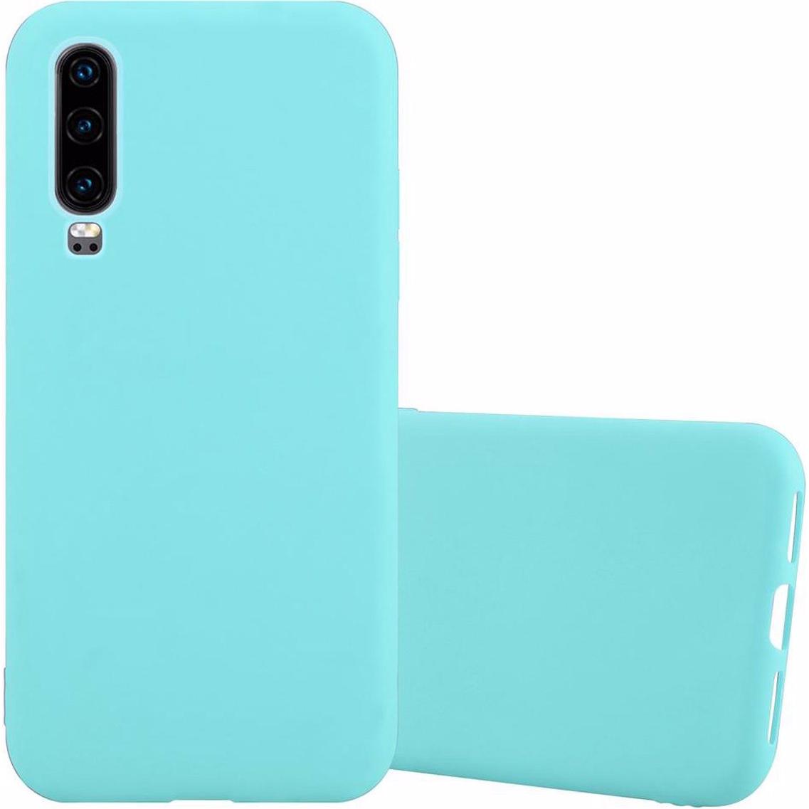 Cadorabo TPU Candy Cover (Huawei P30), Smartphone Hülle, Blau
