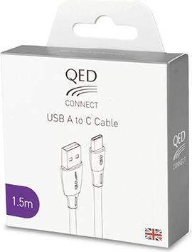 Actual product image QED Connect Cable Usb-A (M) To Usb-C (M) 1.5 meters QE8187 (1.50 m)