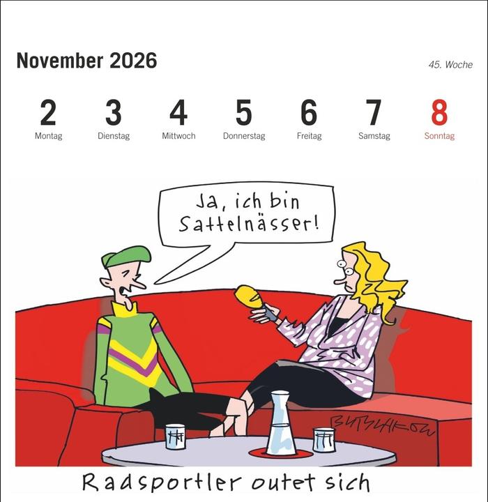 Produktbild Peter Butschkow: Fahrrad unser Premium-Postkartenkalender 2026 (165 x 177 mm)