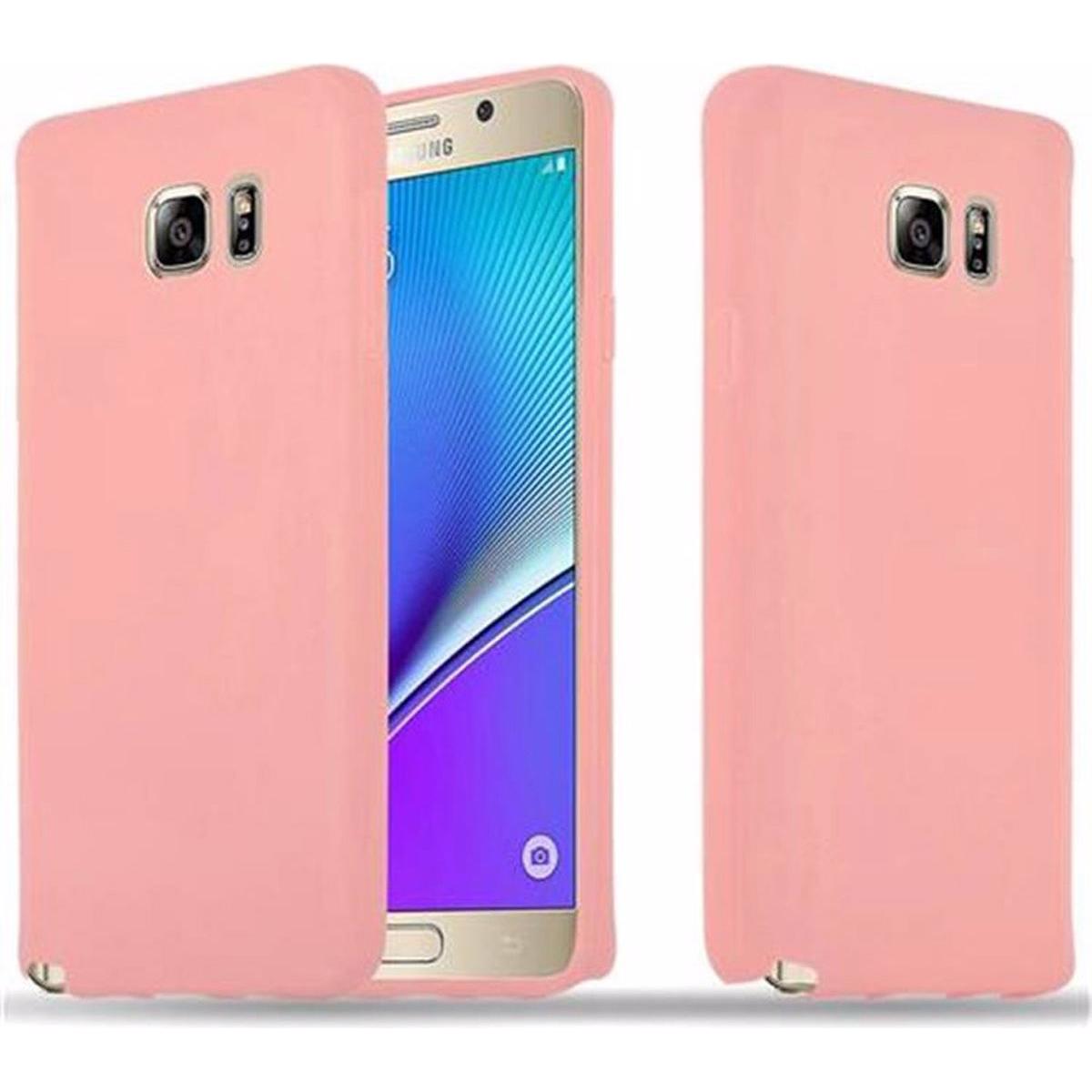 Cadorabo TPU Candy Cover (Samsung Galaxy Note 5), Smartphone Hülle, Rosa