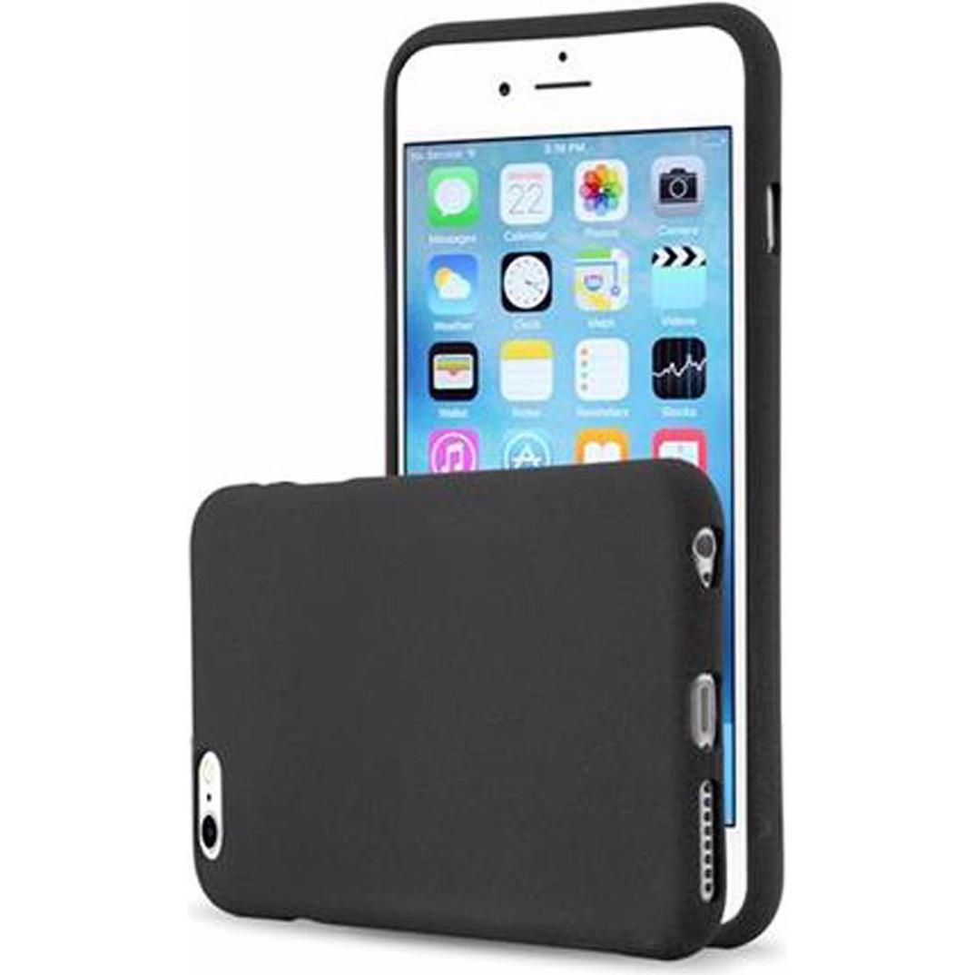 Cadorabo TPU Frosted Cover (Apple iPhone 6 Plus), Smartphone Hülle, Schwarz