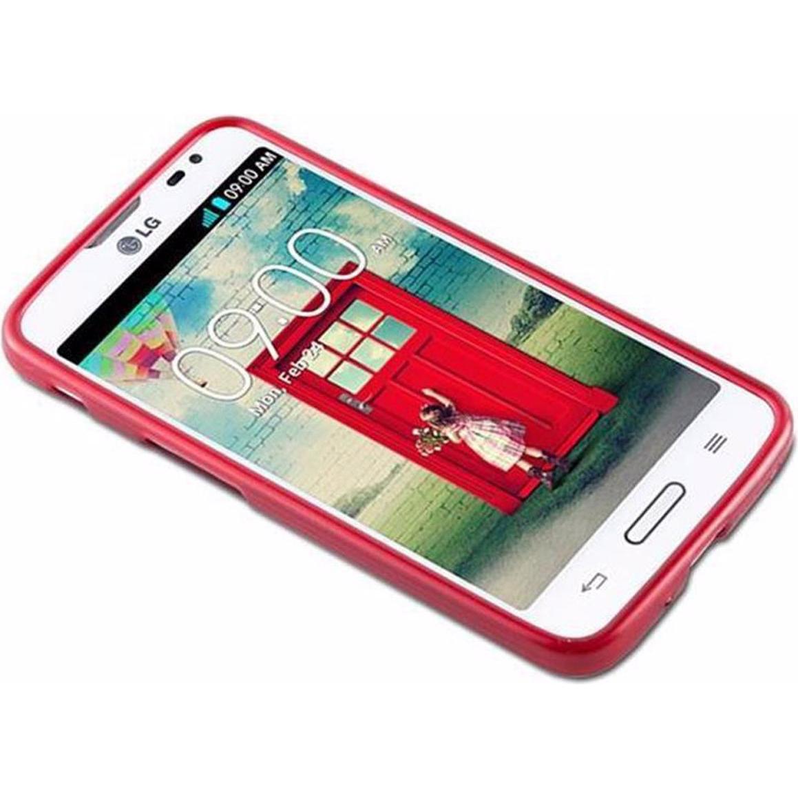 Thumbnail - Cadorabo TPU Brushed Cover (LG L70), Smartphone Hülle, Rot