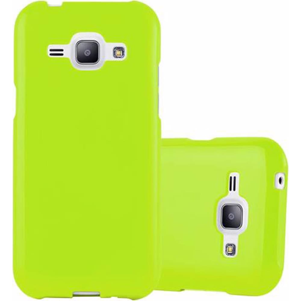 Cadorabo TPU Jelly Cover (Galaxy J1 (2015)), Smartphone Hülle, Grün