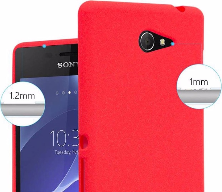 Actual product image Cadorabo TPU Frosted Cover (Sony Xperia M2 Aqua, Sony Xperia M2)