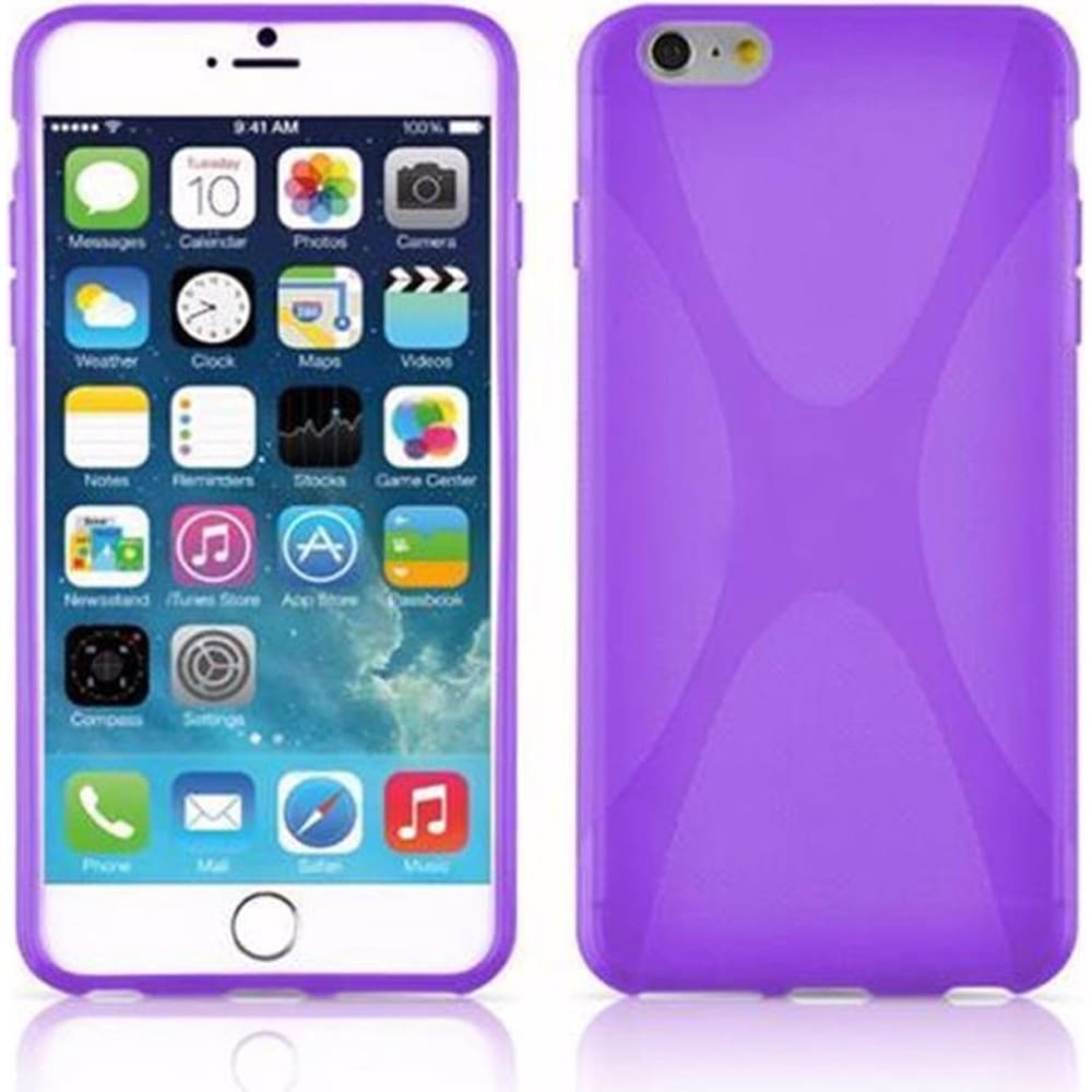 Cadorabo TPU X-Line Cover (Apple iPhone 6 Plus), Smartphone Hülle, Violett