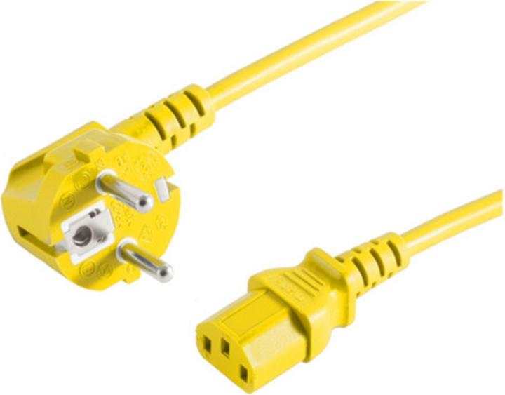 Actual product image S-Conn 09-05042 Yellow 3m CEE7/7 C13 coupler power cable (3 m, CEE 7/7)