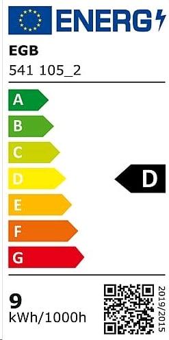 Energie-Label EGB LED CCTGlasröhre 150lmW L600mm 9W 1300lm 4000,5000,6500K (G13, 9 W, 1300 lm, 1 x, D)