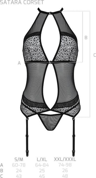 Actual product image Passion Satara Corset Erotic Line Negro L/Xl (L)