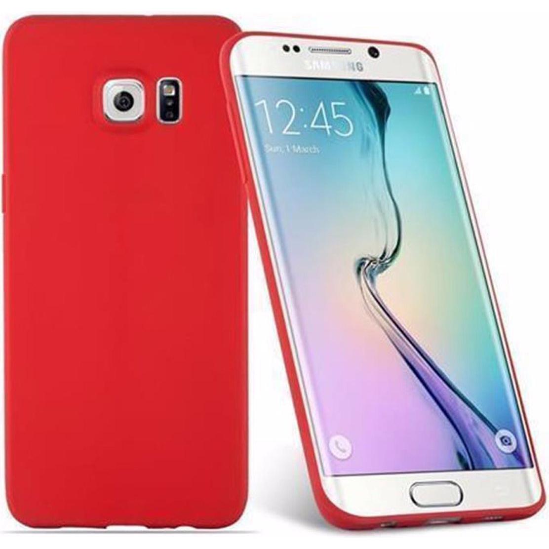 Thumbnail - Cadorabo TPU Candy Cover (Samsung Galaxy S6 Edge), Smartphone Hülle, Rot