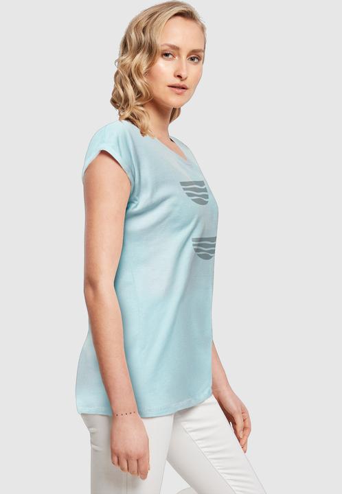 Produktbild Merchcode Ladies Abstract Waves Extended Shoulder Tee - 171755 (S)