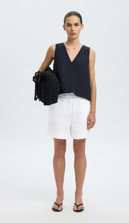 Image du produit Selected Broderie Anglaise Højtaljede shorts (34)