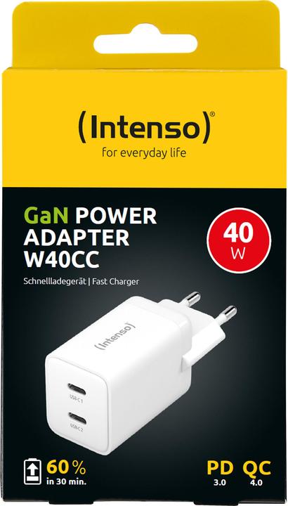 Actual product image Intenso GAN Adapter (40 W, 2 ports)