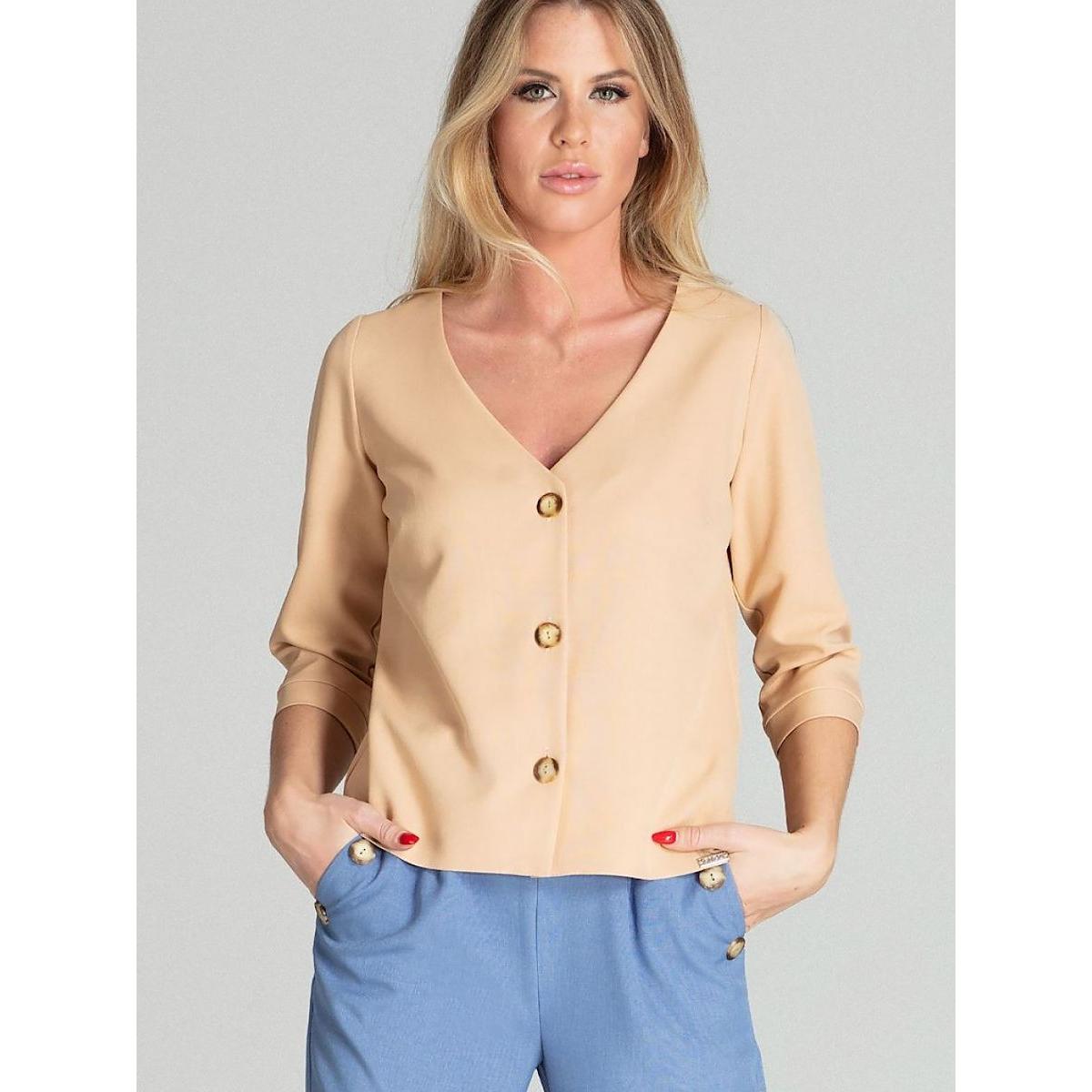 Figl, Damen, Hemd, Damen Hemd, Beige, (M)