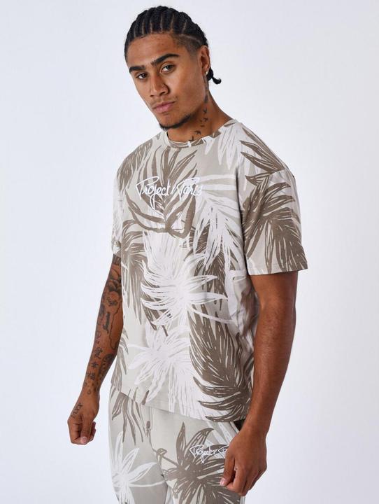 Immagine prodotto Project X Paris t-shirt con foglie di palma all over (XS)