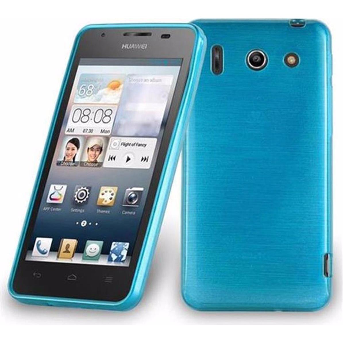 Cadorabo TPU Brushed Cover (Huawei Ascend G510), Smartphone Hülle, Türkis