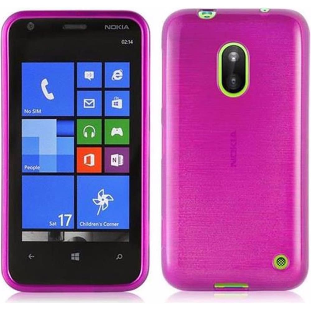 Cadorabo TPU Brushed Cover (Nokia Lumia 620), Smartphone Hülle, Rosa