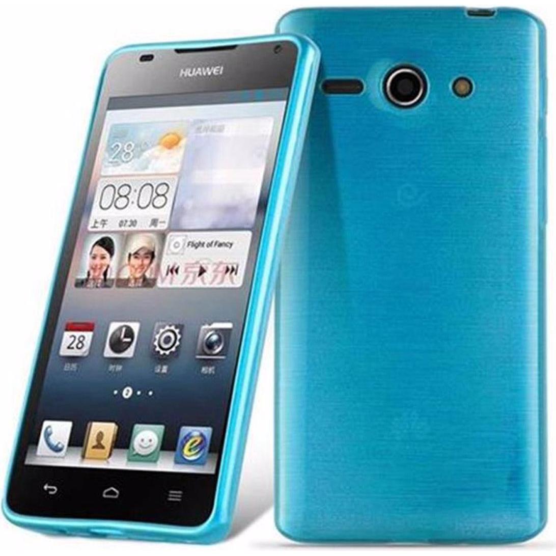 Cadorabo TPU Brushed Cover (Huawei Ascend G510, Huawei Ascend G525, Huawei Ascend G520), Smartphone Hülle, Türkis