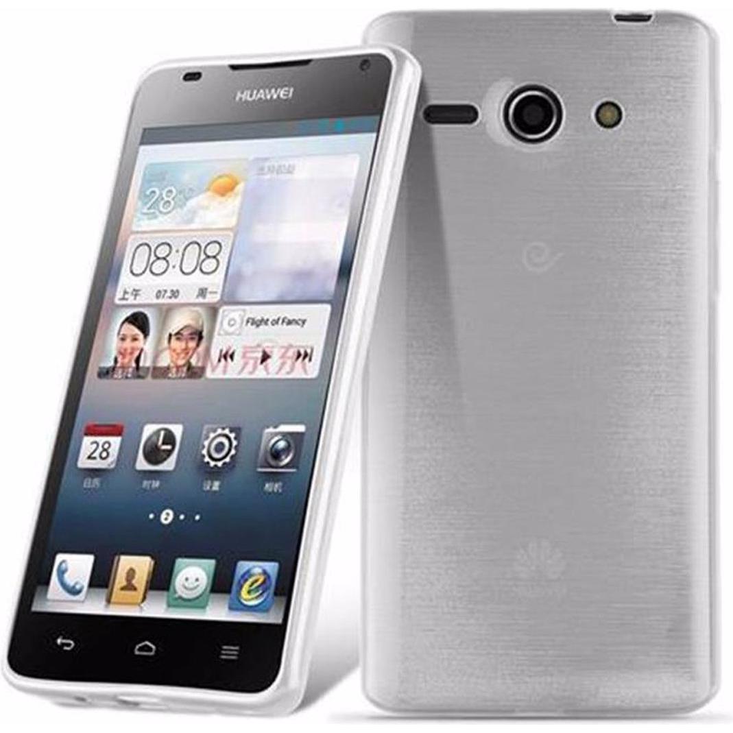 Thumbnail - Cadorabo TPU Brushed Cover (Huawei Ascend G520, Huawei Ascend G510, Huawei Ascend G525), Smartphone Hülle, Silber