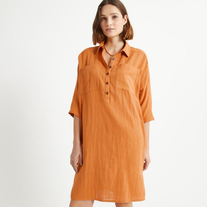 Produktbild Anne Weyburn Knielanges Kleid aus reiner Baumwolle (52)