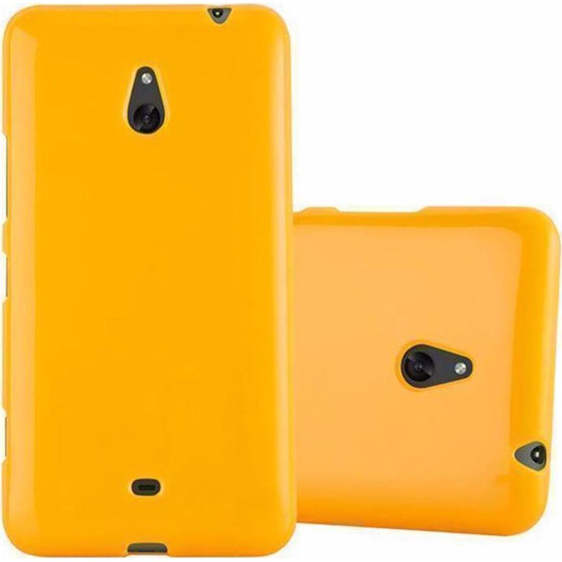 Cadorabo TPU Jelly Cover (Nokia Lumia 1320), Smartphone Hülle, Gelb