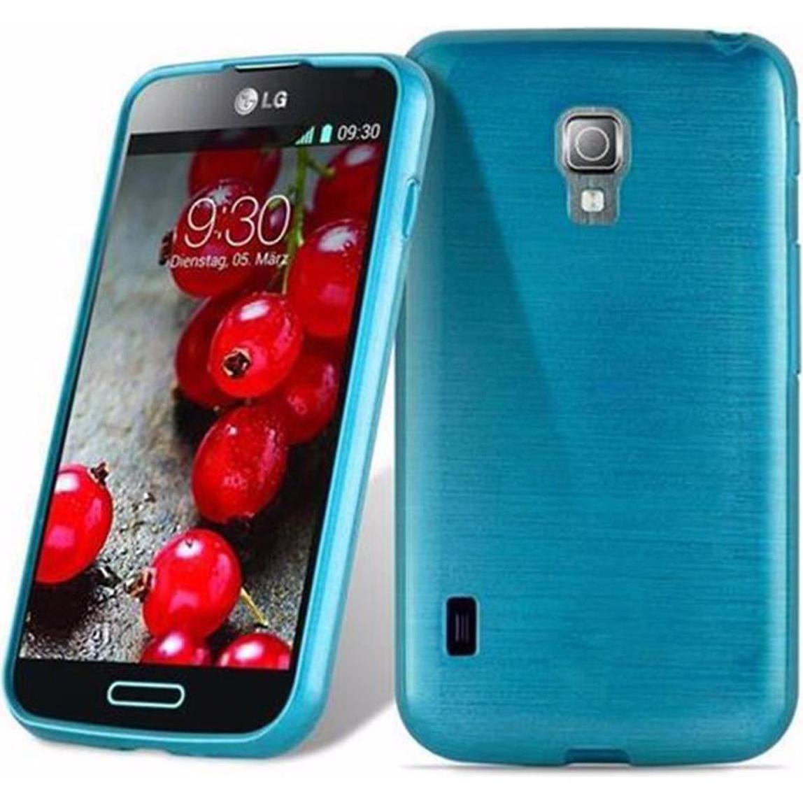 Cadorabo TPU Brushed Cover (LG Optimus L7 II), Smartphone Hülle, Türkis