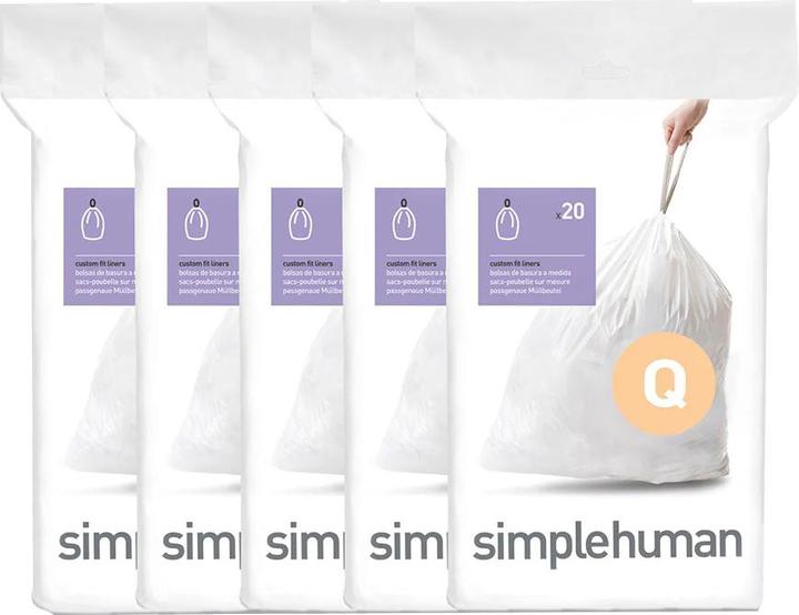 Produktbild Simplehuman Müllbeutel Code Q, 50 l, 100 Stück (100x, 50 l)