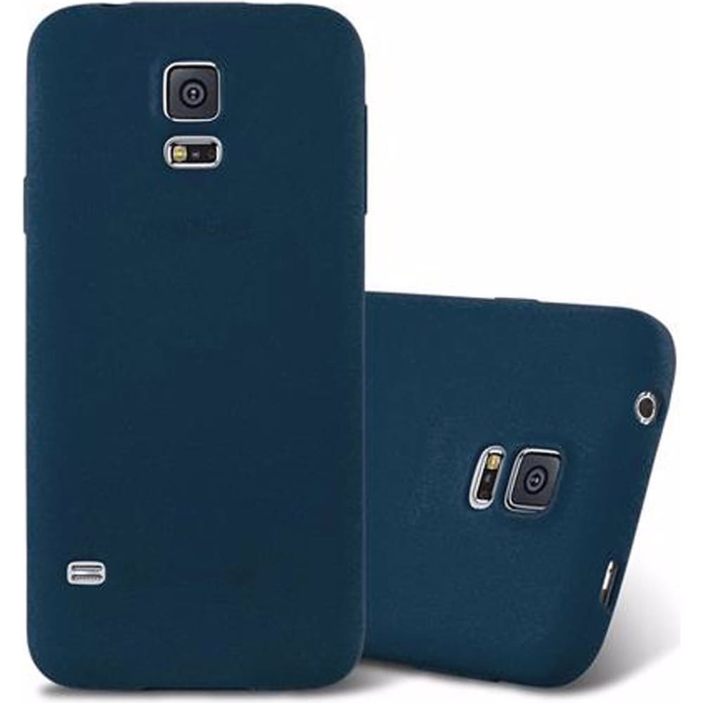 Cadorabo TPU Frosted Cover (S5 Neo, Galaxy S5), Smartphone Hülle, Blau