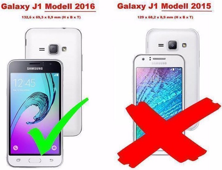 Immagine prodotto Cadorabo Copertura spazzolata in TPU (Samsung Galaxy J1 (2016))