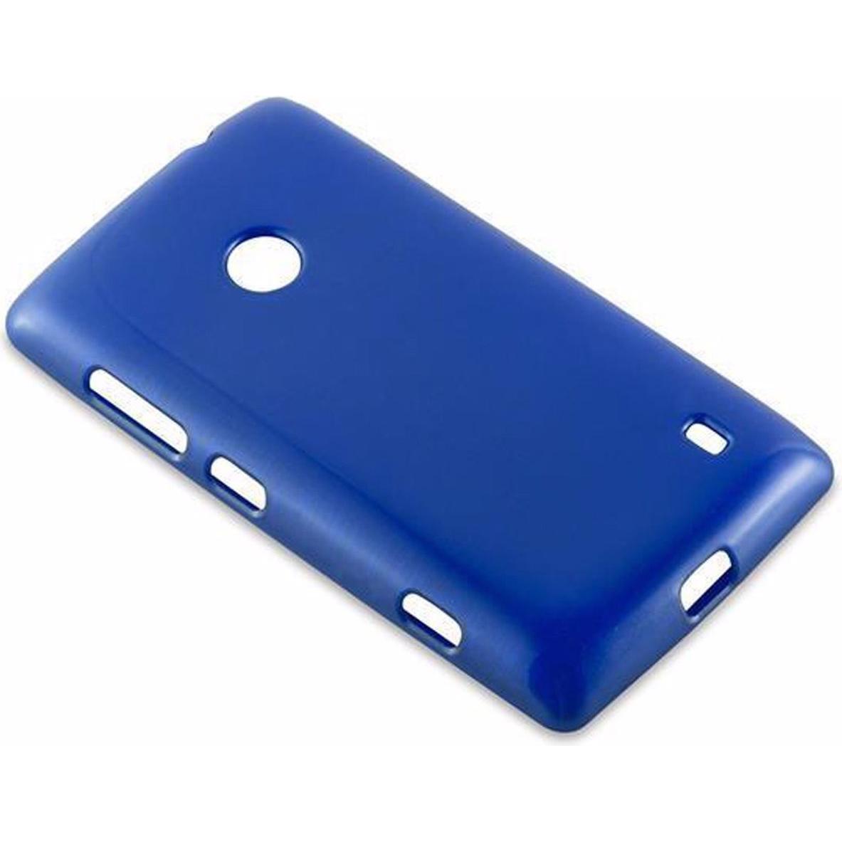 Thumbnail - Cadorabo TPU Brushed Cover (Nokia Lumia 525), Smartphone Hülle, Blau