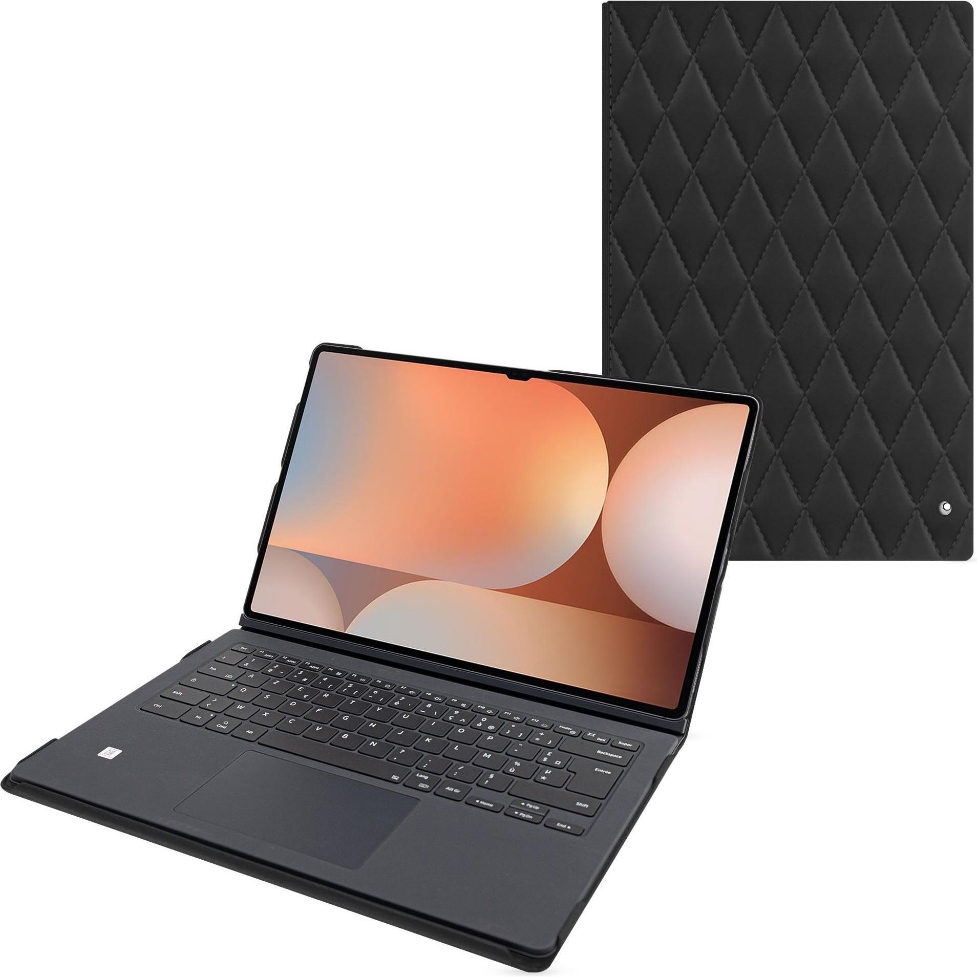 Noreve Samsung Galaxy Tab S10 Ultra Ledertasche kompatibel Book Cover Keyboard (Galaxy Tab S10 Ultra), Tablet Hülle, Sch...