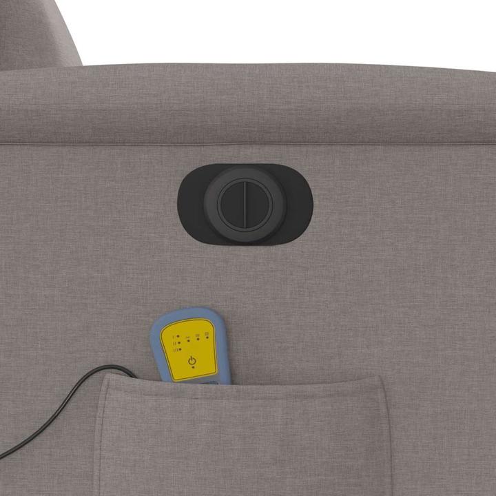 Immagine prodotto vidaXL Poltrona massaggiante elettrica in tessuto color tortora