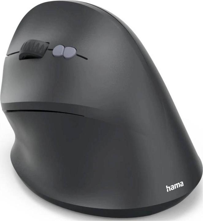 Actual product image Hama Vertikale, ergonomische Linkshänder-Maus „EWM-500L“, Funk, 7 Tasten,Schwarz (Wireless)
