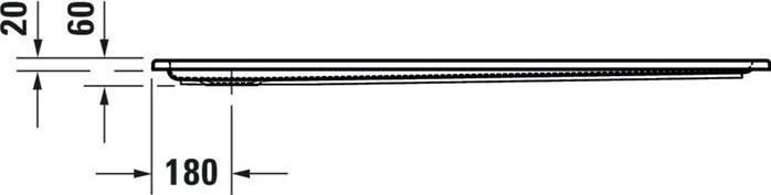 Image du produit Duravit Receveur de douche rectangulaire STARCK SLIML avec antislip 1400x800x55mm blanc