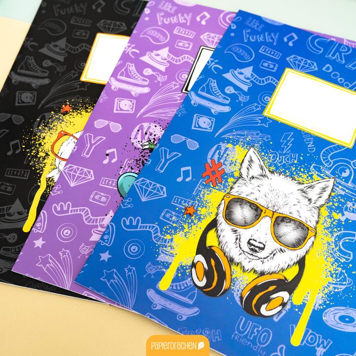 Produktbild Papierdrachen 8 Papierheftumschläge A4 Graffiti - Set 18 (A4)