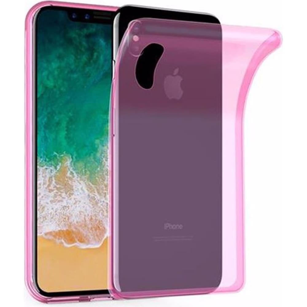 Cadorabo TPU Ultra Slim AIR Cover (XS, iPhone X), Smartphone Hülle, Pink