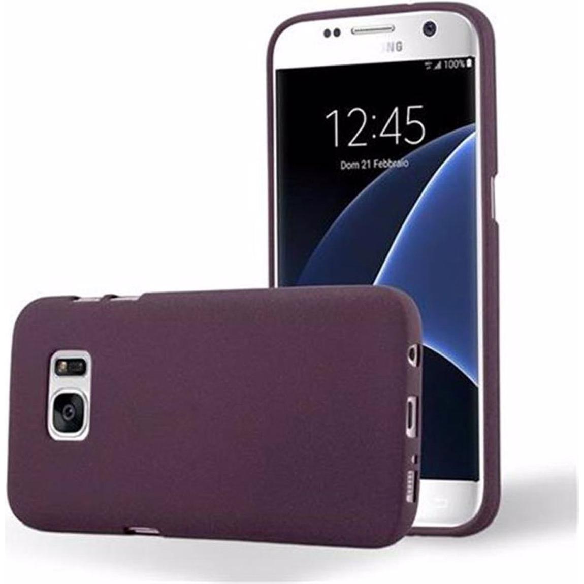 Cadorabo TPU Frosted Cover (Samsung Galaxy S7), Smartphone Hülle, Violett