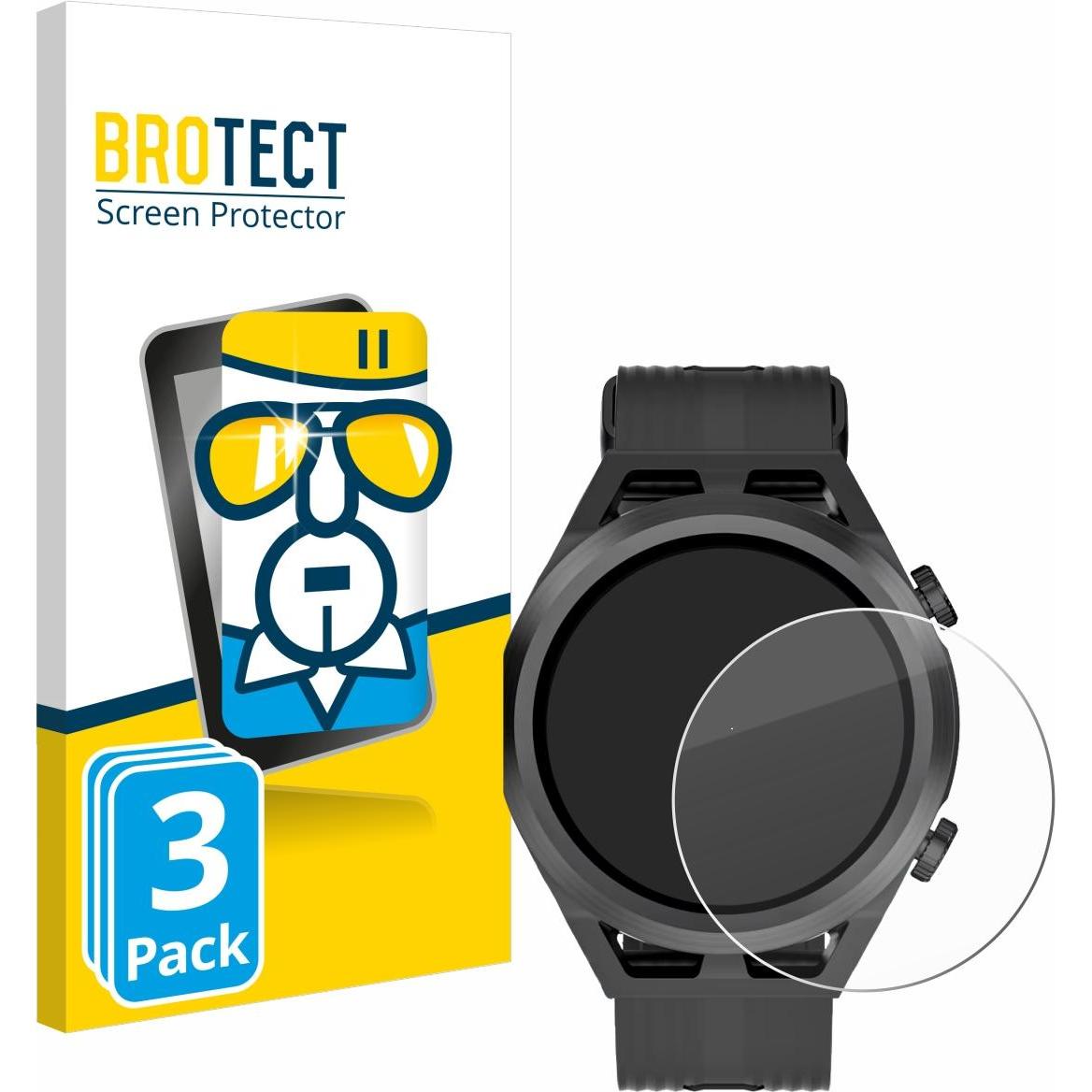 BROTECT Panzerglas Displayschutz 9H Schutzglas Glas Klar Transparent, Smartwatch Schutzfolie, Transparent