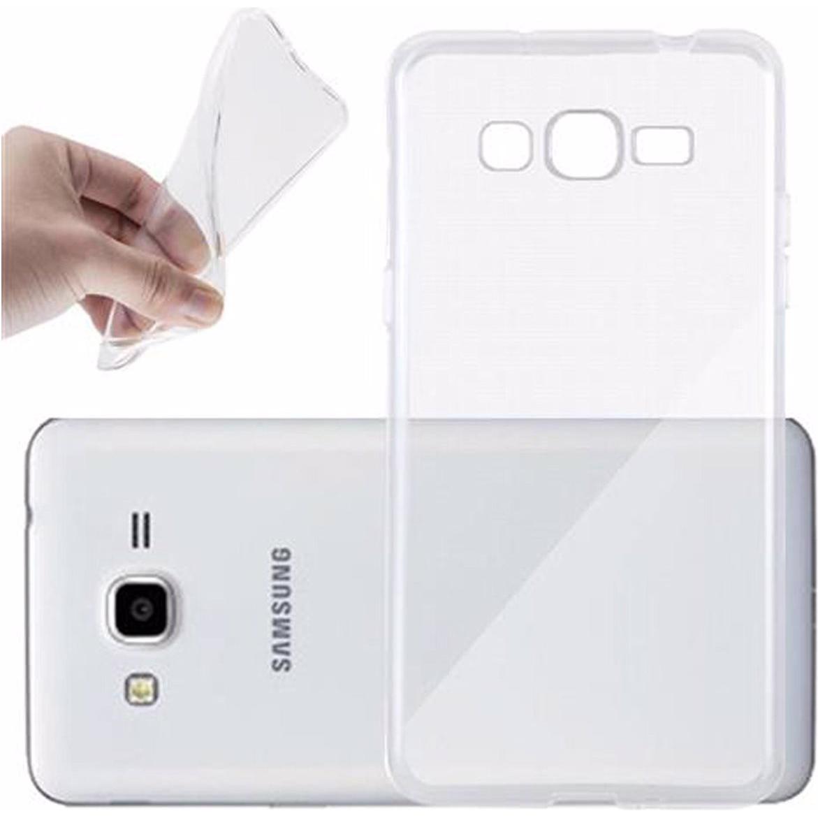 Cadorabo TPU Ultra Slim AIR Cover (Samsung Galaxy Grand Prime), Smartphone Hülle, Transparent