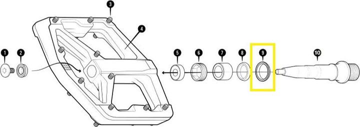 Produktbild Crankbrothers Pedal Seal Dichtung, aussen, Stamp V2, Level 2+3