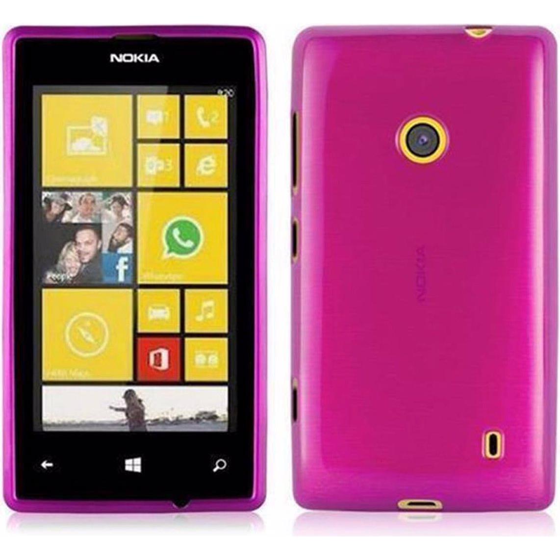 Cadorabo TPU Brushed Cover (Nokia Lumia 525), Smartphone Hülle, Rosa