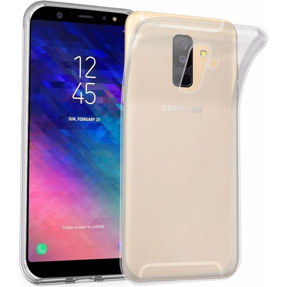 Cadorabo TPU Ultra Slim AIR Cover (SAMSUNG GALAXY A6+), Smartphone Hülle, Transparent