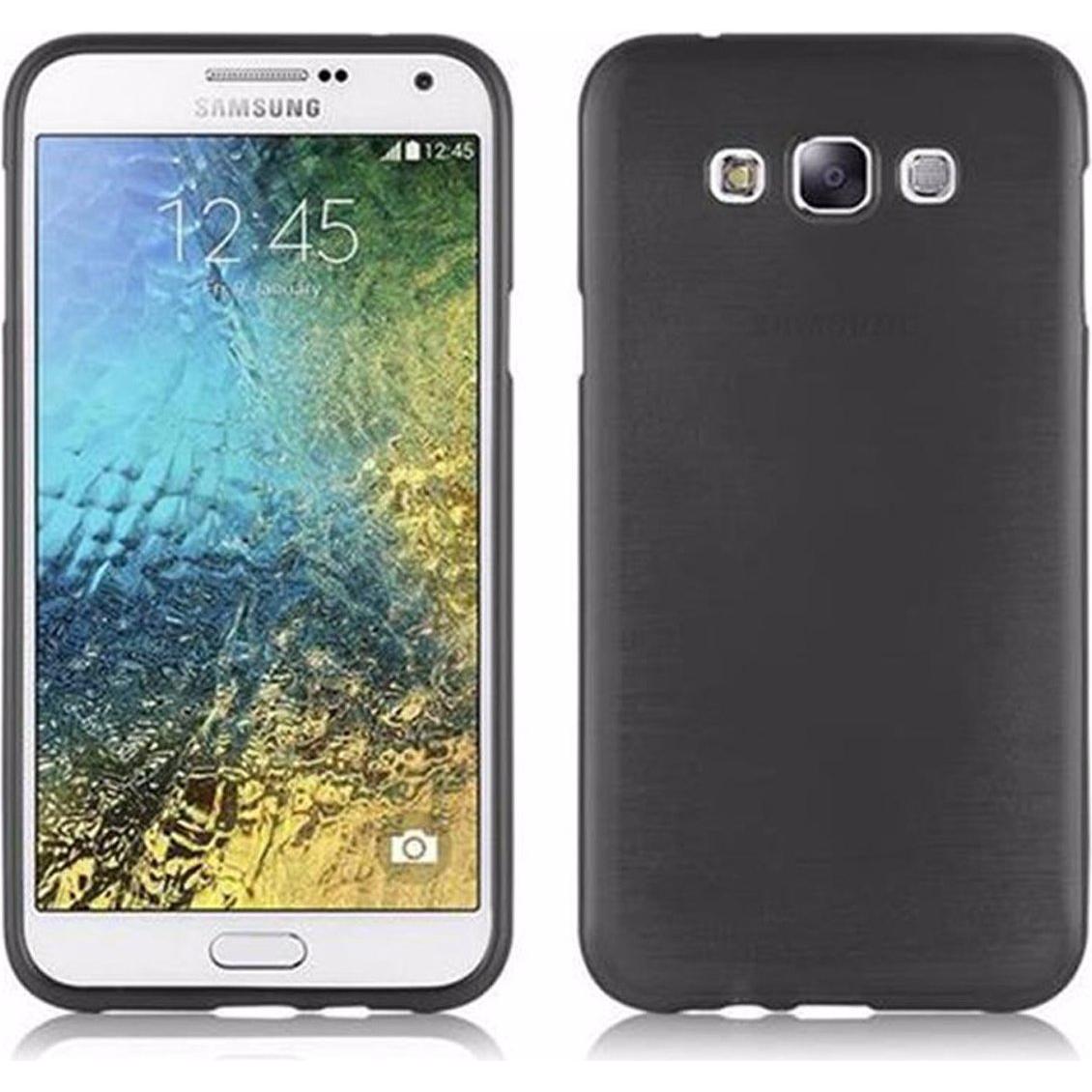 Thumbnail - Cadorabo TPU Brushed Cover (Samsung Galaxy E7), Smartphone Hülle, Schwarz
