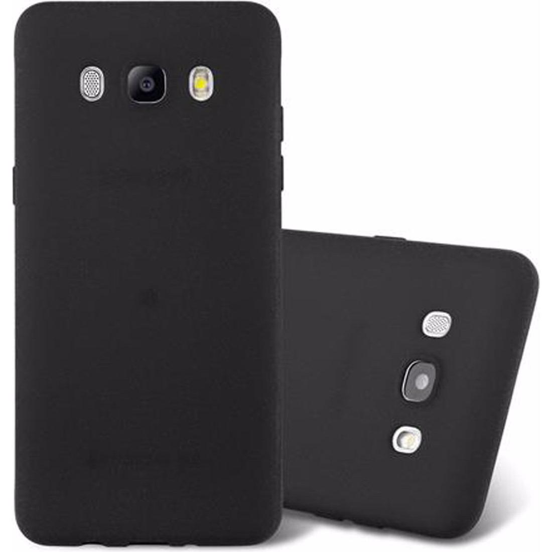 Cadorabo TPU Frosted Cover (Samsung Galaxy J5 (2016)), Smartphone Hülle, Schwarz