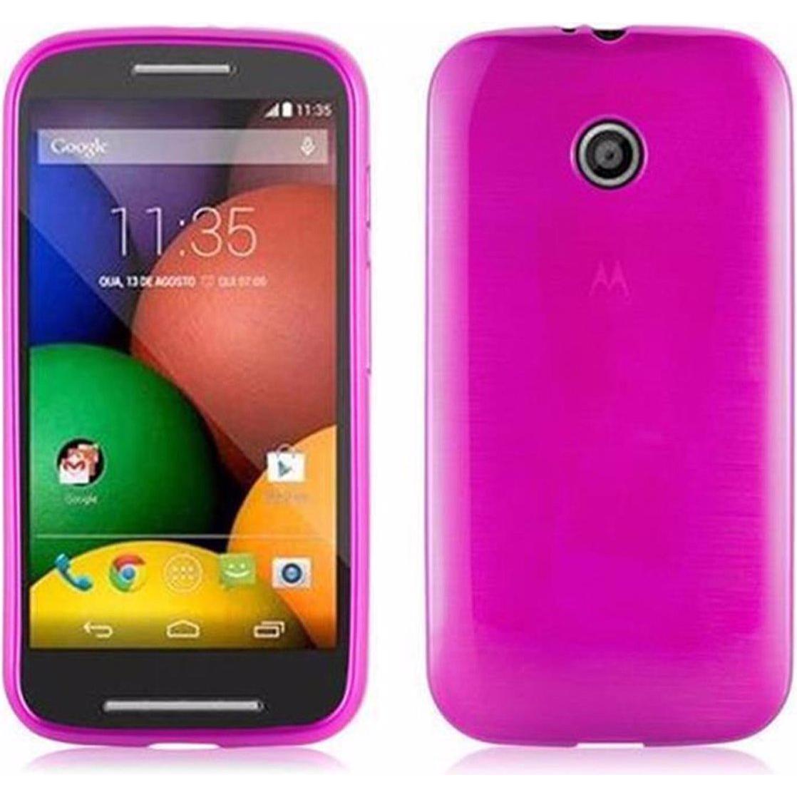 Thumbnail - Cadorabo TPU Brushed Cover (Motorola Moto E), Smartphone Hülle, Rosa
