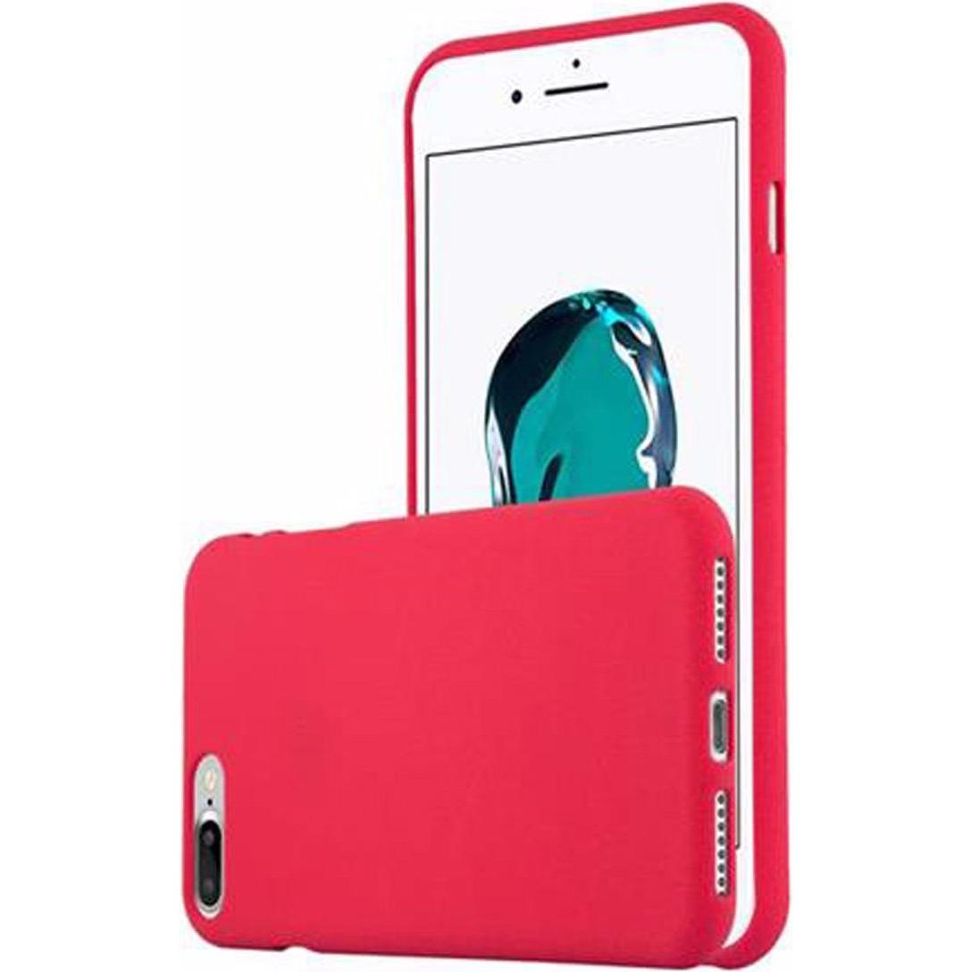 Cadorabo TPU Frosted Cover (Apple iPhone 8 Plus), Smartphone Hülle, Rot