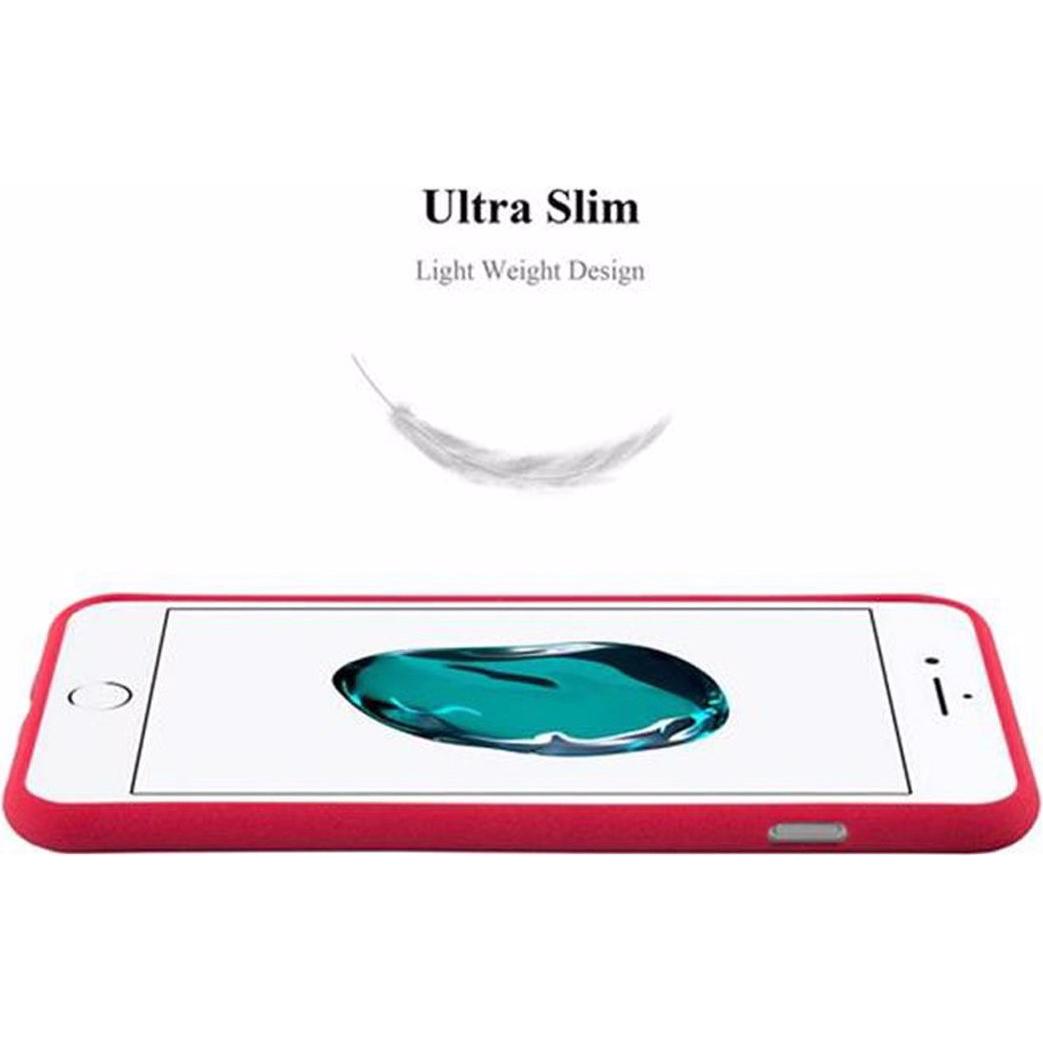 Thumbnail - Cadorabo TPU Frosted Cover (Apple iPhone 8 Plus), Smartphone Hülle, Rot