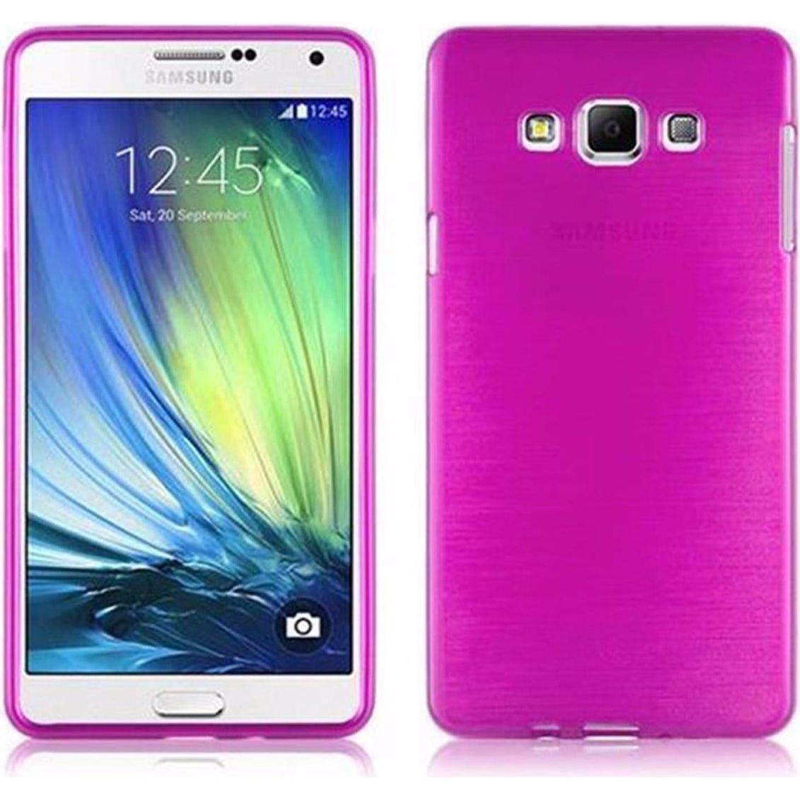 Cadorabo TPU Brushed Cover (Samsung Galaxy A7), Smartphone Hülle, Rosa