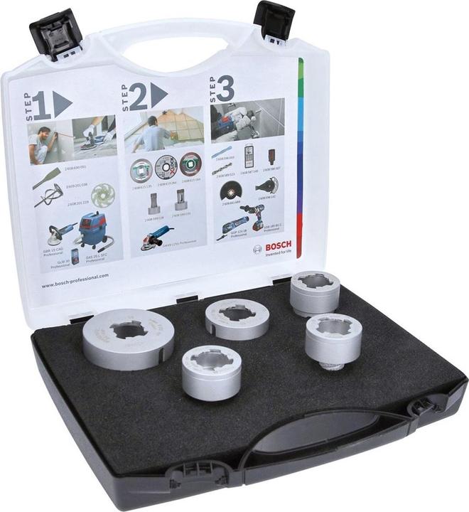 Actual product image Bosch Professional Zubehör PRO Ceramic dry X-Lock core bit set, 68 x 33, 51 x 33, 35 x 33, 25 x 33, 20 x 33 mm, 5 pcs. (20.0 cm, 35.0 mm, 51, 51 mm, 68)