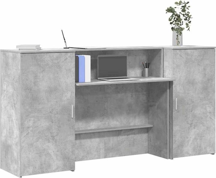 Immagine prodotto VidaXL Bancone reception grigio cemento 200x50x103,5 cm bancone reception in legno