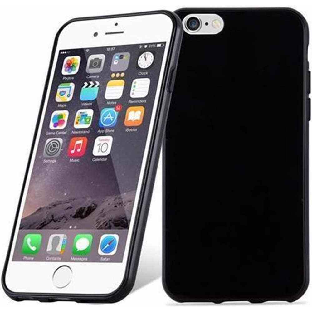 Cadorabo TPU Ultra Slim AIR Cover (iPhone 6), Smartphone Hülle, Schwarz